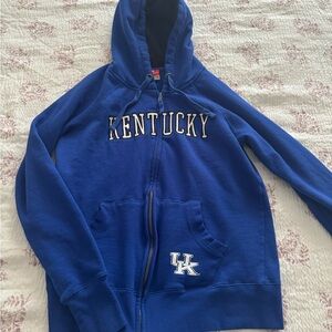 Womens University of Kentucky Colosseum Blue Zip-Up Hoodie size M